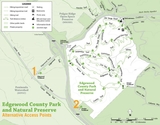 Edgewood Park map of alternative access points