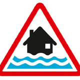 Flood hazard sign