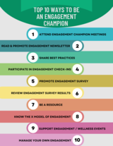 Top Ten ways to be an engagement champion