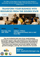 Half Moon Bay Small Business Workshop May 16, 2024